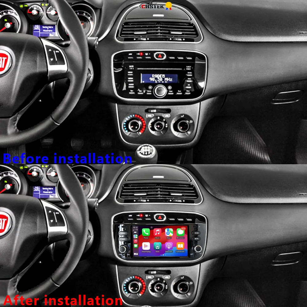 CHSTEK Radio de coche para Fiat Grande Punto Linea Evo Urban Cross Android 13 Carplay Multimedia estéreo GPS Navi WIFI 4G BT unidad principal