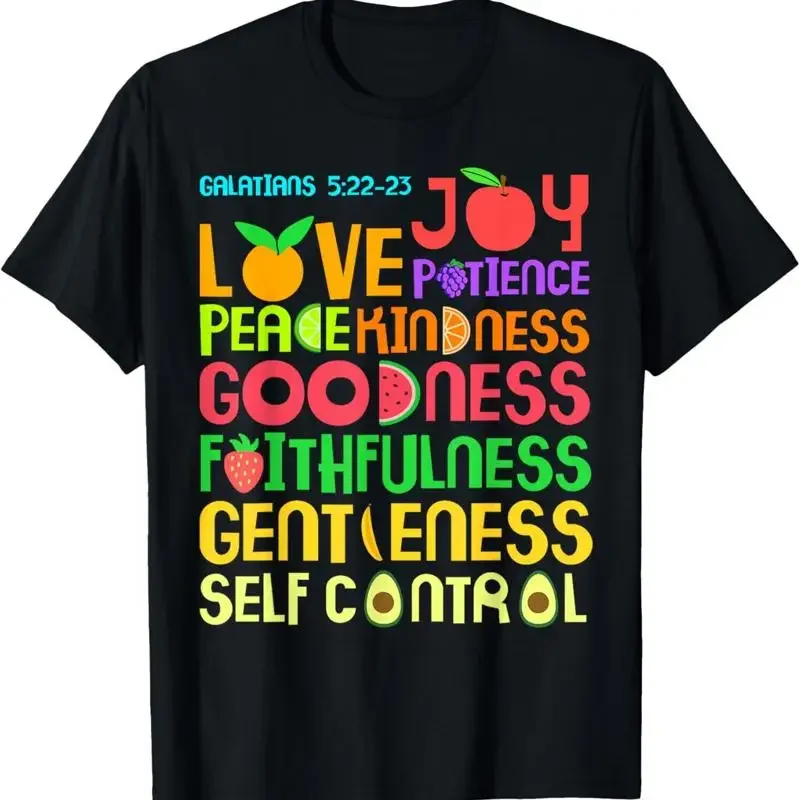 New Limited Fruit Of The Spirit Galatians 5 22 Inspirational T Shirt Size S 5Xl
