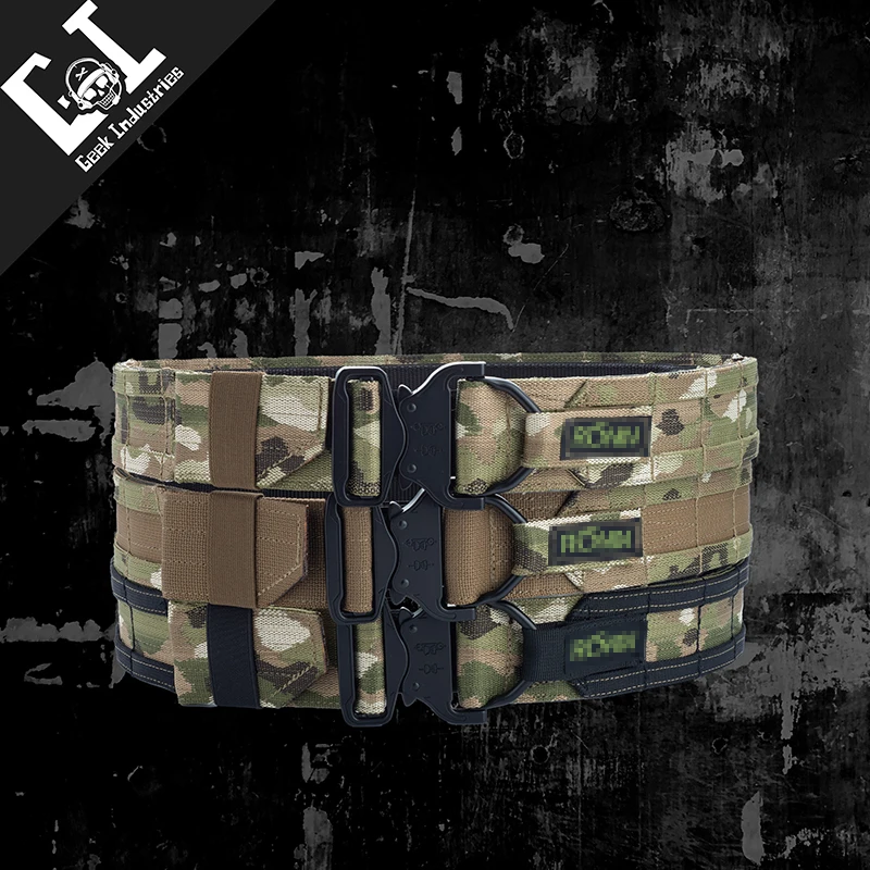 2-inch Version Cast Mirror Snake Buckle MOLLE System Tactical Waist Wrap MC Camouflage RG