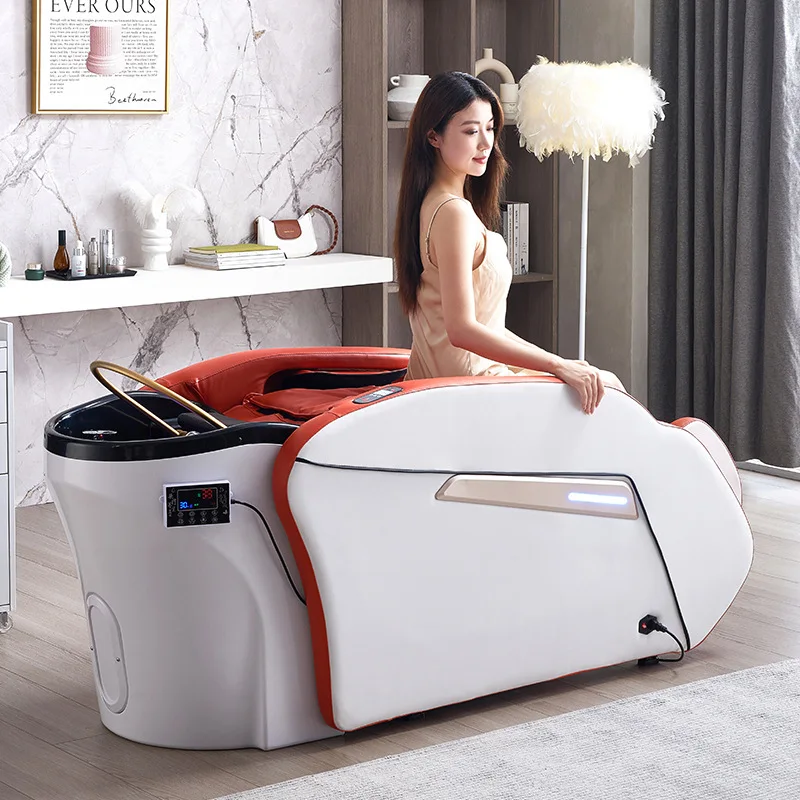 Thai Shampoo Bed Hair Salon Beauty Salon with Fumigation Head Therapy Massage Mattress Electric Multifunctional
