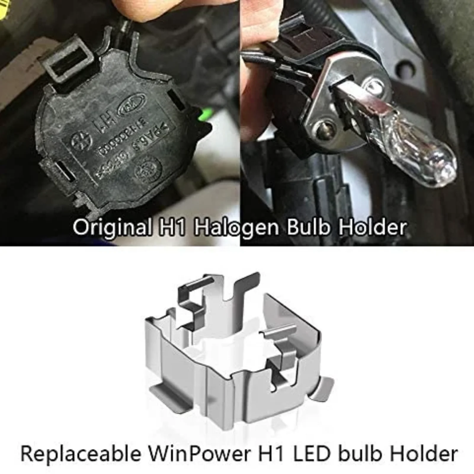 

2x H1 LED Bulb Adapters Headlight Retaining Bracket for Ford Focus IV Fiesta 7