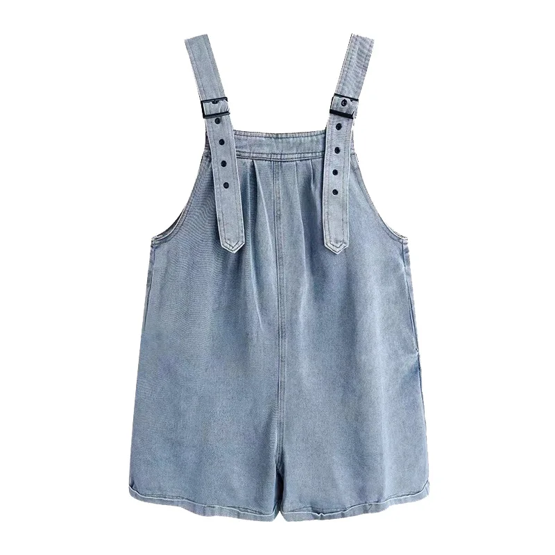

Cowboy Overalls Shorts Women's Summer New Wide Leg Student Loose Jumpsuit