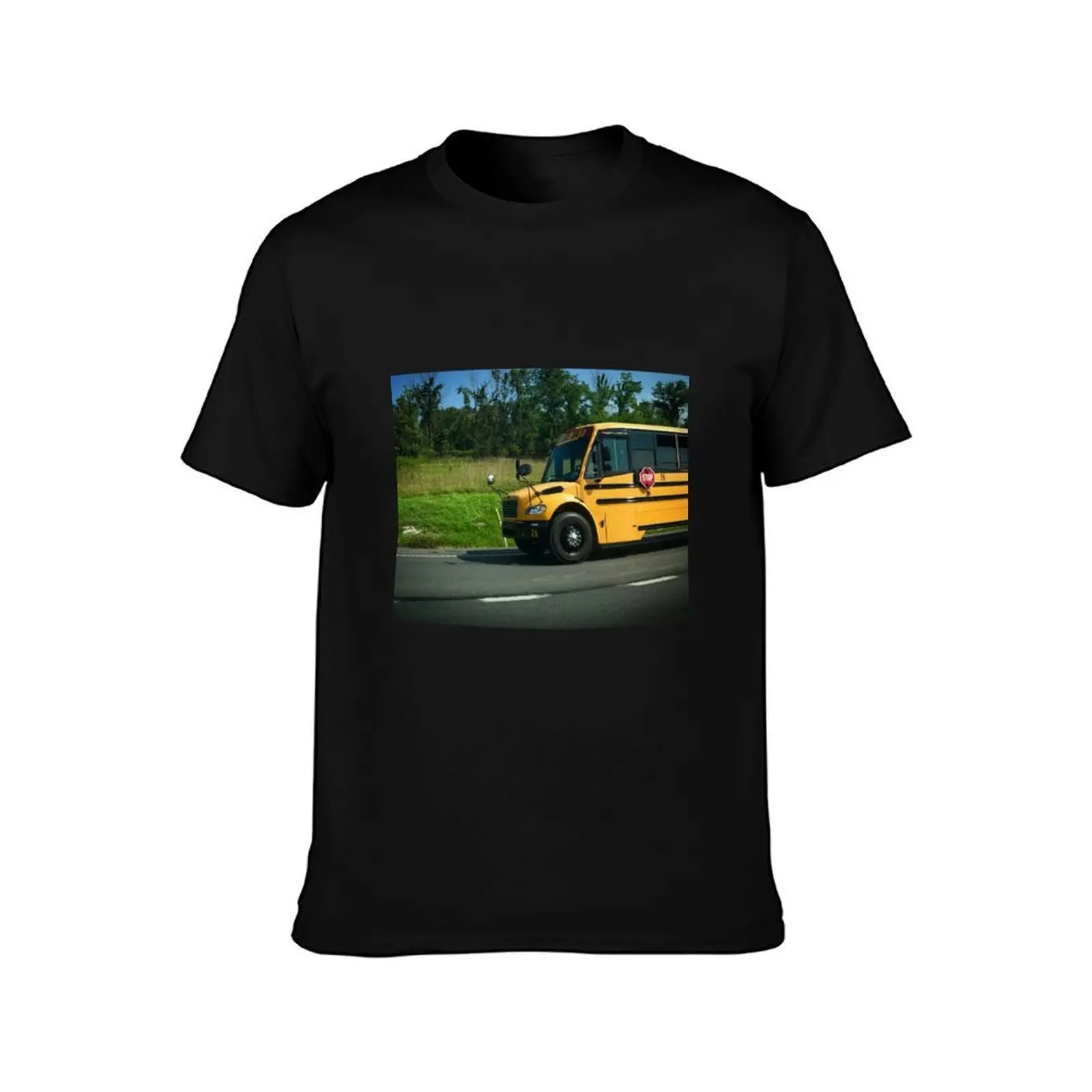 School bus T-Shirt Casual Loose Fit Short Sleeve T-Shirt