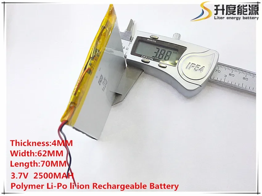 1pcs [SD] 3.7V,2500mAH,[406270] Polymer lithium ion / Li-ion battery for TOY,POWER BANK,GPS,mp3,mp4,cell phone,speaker
