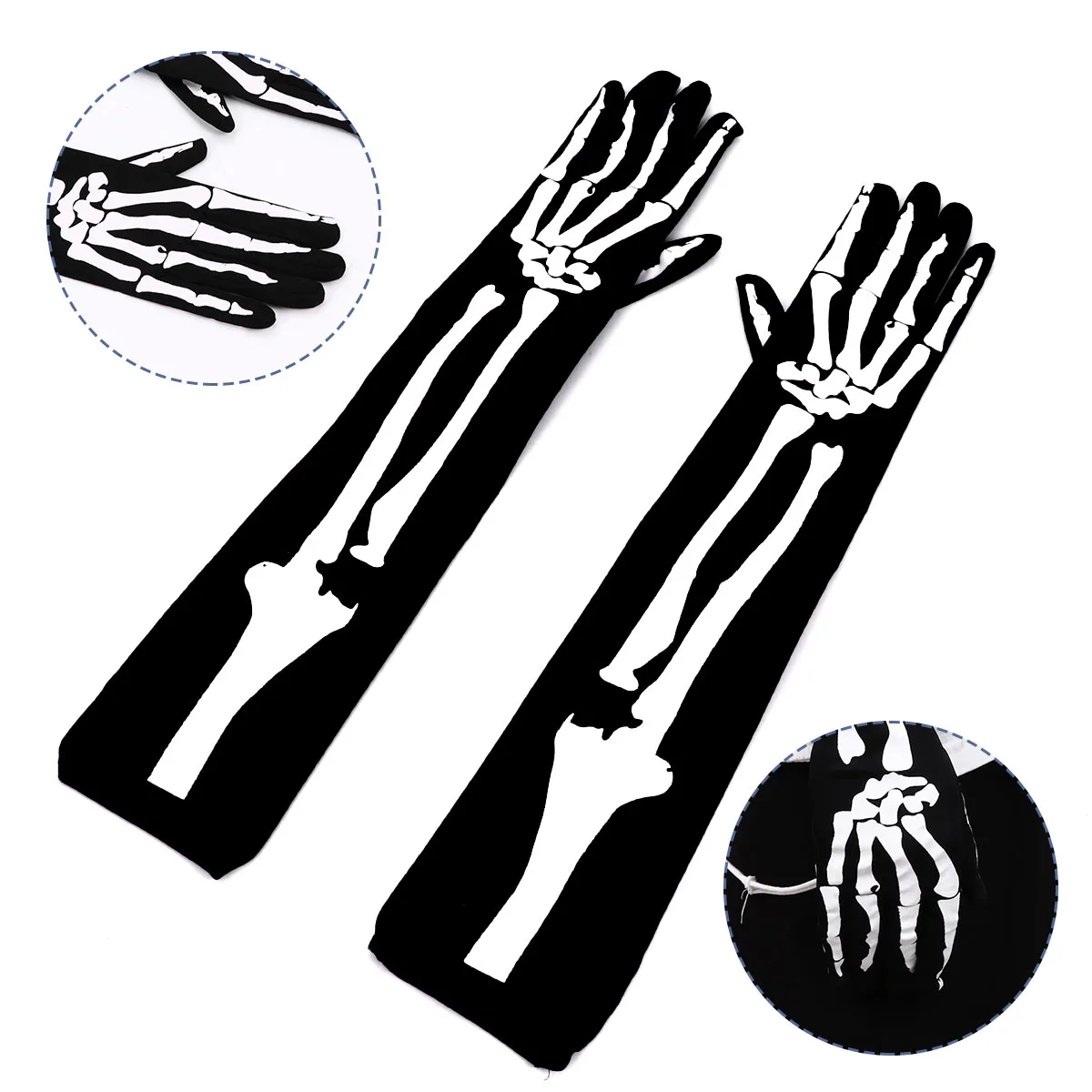 

1Set Halloween Costume Set Skull Theme Gauze Skirt Headdress Gloves Girls Cosplay Party Dress Halloween Costume Set