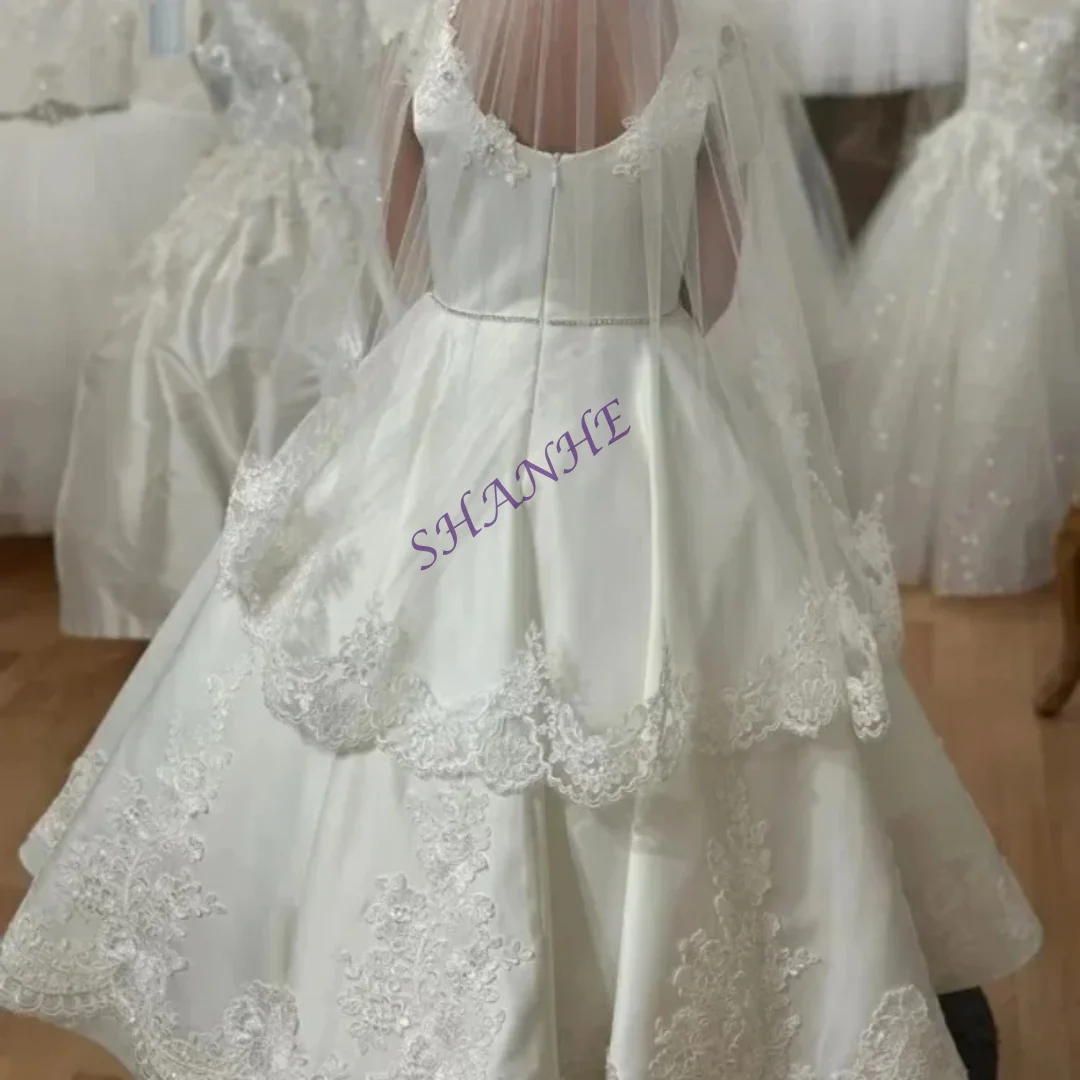 فساتين حفلات للفتيات من التول الوردي الفاخر المخصص لالتقاط الصور، خرز مخصص للأطفال، فساتين حفلات أعياد الميلاد، ريش للأطفال، دكتور