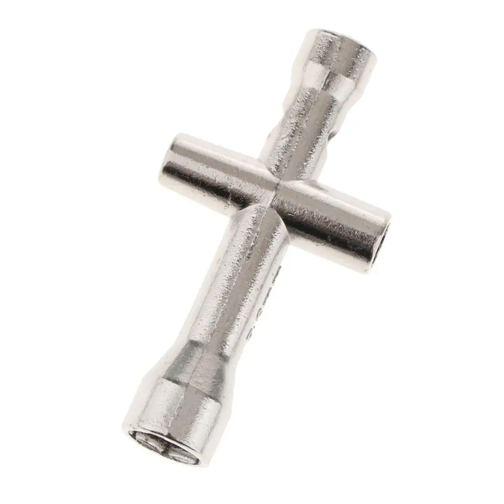 Silver Hex Socket Wheel Spanner Small Size Cross Wrench Sleeve Hand Tool for Toy Robot Repair