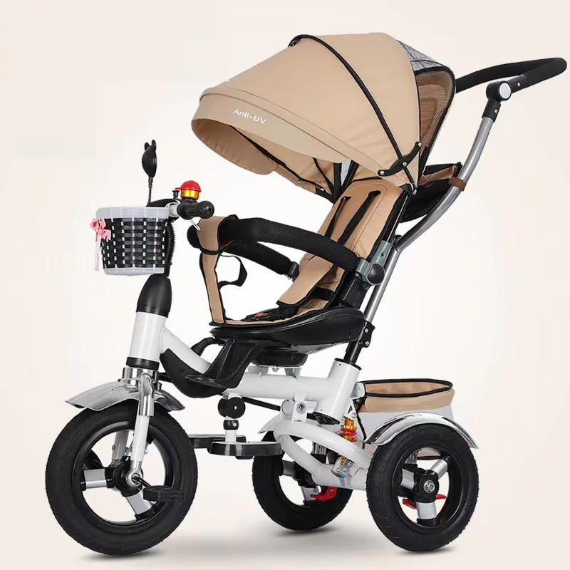 Wholesale baby tricycle cheap price with More Increase space, seat can rotate 360 degrees.