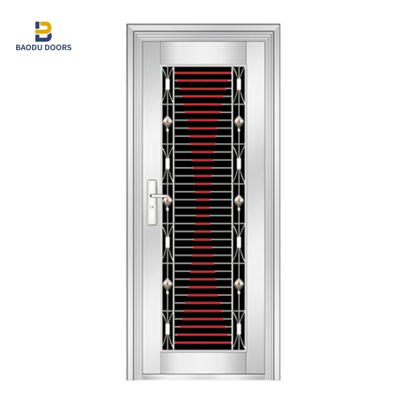 stainless steel single door design high security exterior waterproof door