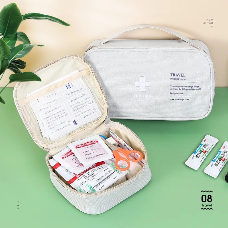 Portable Emergency Medical Bag - First Aid Kit with Dry/Wet Compartments for Home Rescue & Travel‌