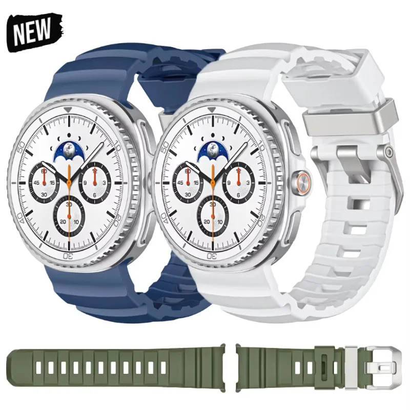 Trail Original Silicone Strap for Samsung Galaxy Watch 8 44/40mm Replacement Bracelet wristband Galaxy Watch 8 Classic 46mm Belt