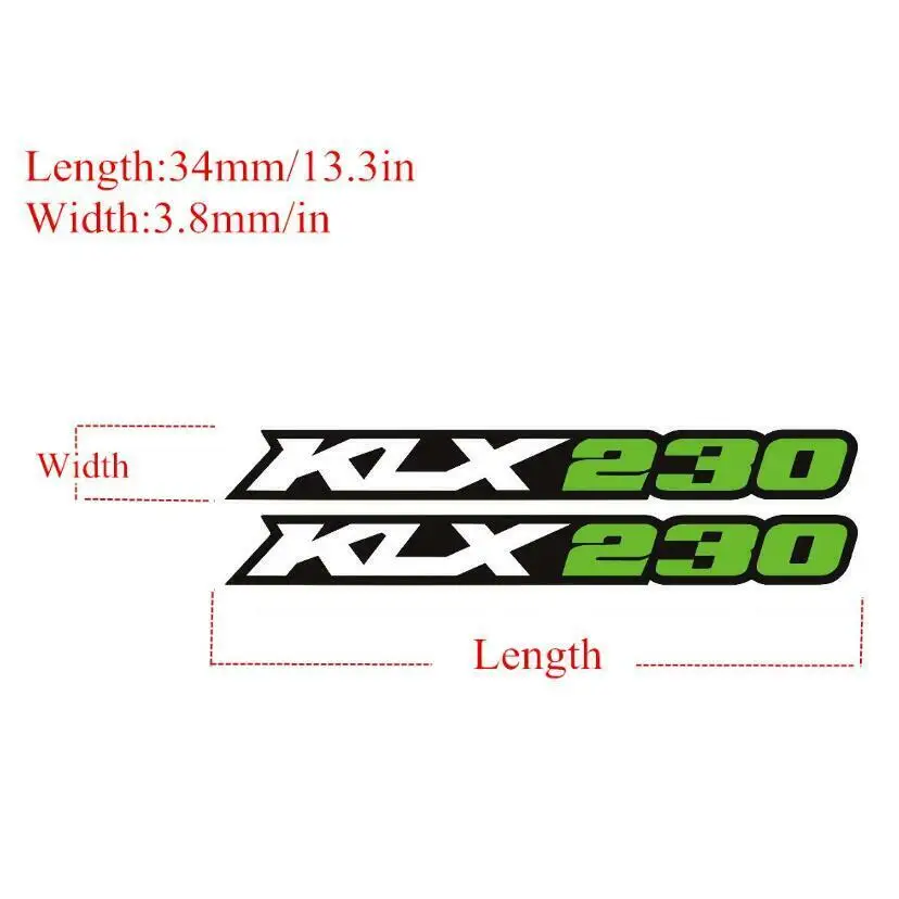 Swing Arm Chain Drive Shaft Air Box Decorate Decals Reflection Stickers For KAWASAKI KLX230 KLX230R KLX230S KLX 230 230R 230S