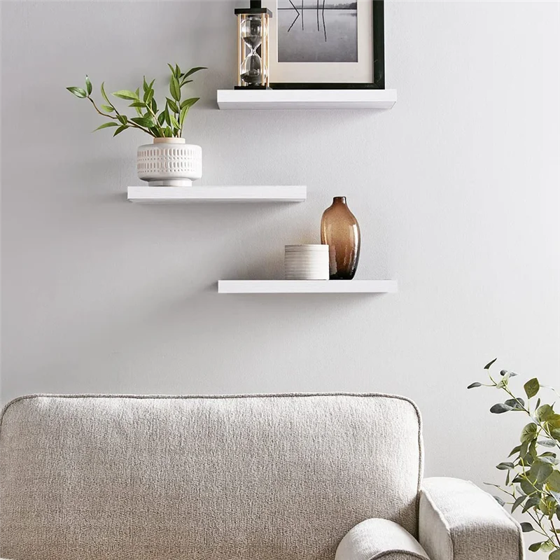 

TFORU-Floating Shelves For Wall,16In Wood Wall Shelf For Room Decor/Storage/Display,For Bedroom,Bathroom,Living Room,Kitchen