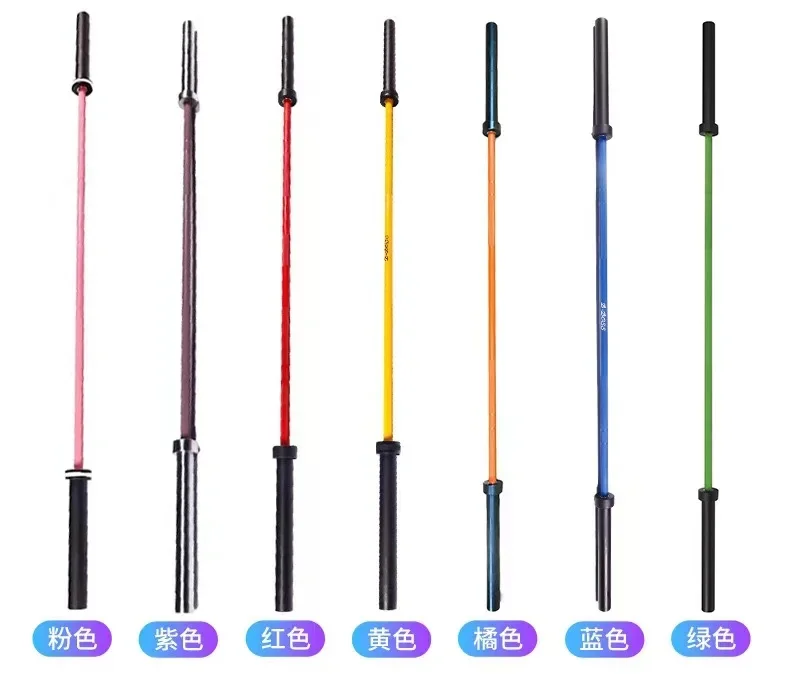 Barbell bar weightlifting straight 1.2 M 1.5 M 1.8M 2.2 M gym bar weightlifting barbell hex bar with low price