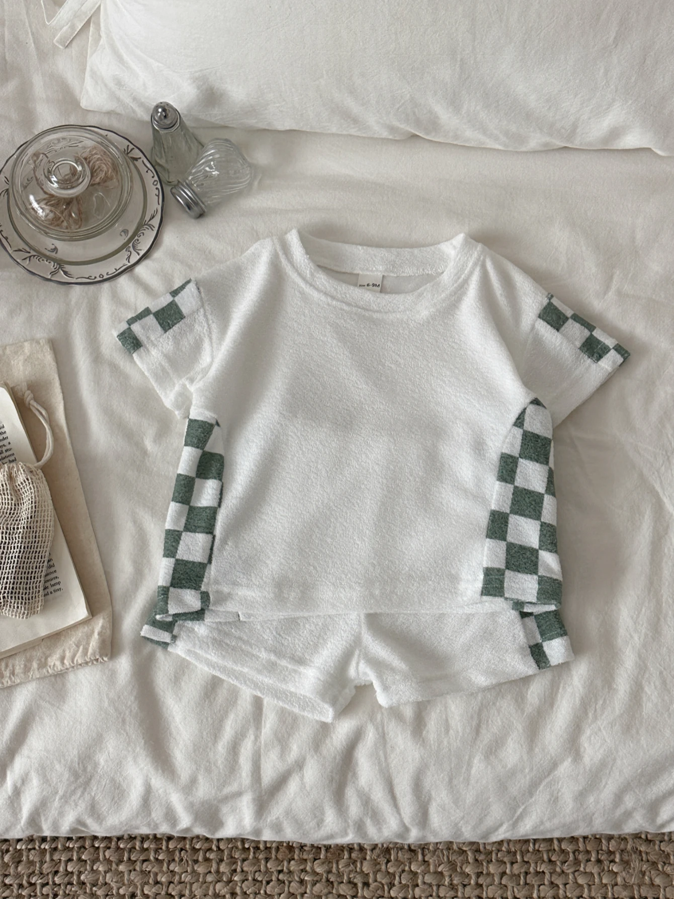 Summer New Baby Short Sleeve Grid Pattern Clothes Set Boys Girls T Shirts + Shorts 2pcs Suit  Toddler Simple Casual Outfits 0-3Y