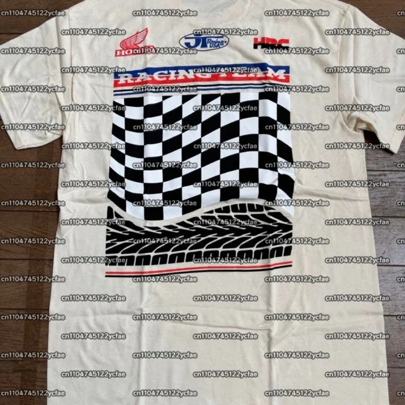 

2025 Autumn Motorcycle Race Short Sleeve Outdoor Cycling Top HRC Honda Racing Team Tee Sports Top Breathable 3D Pattern T-shirt