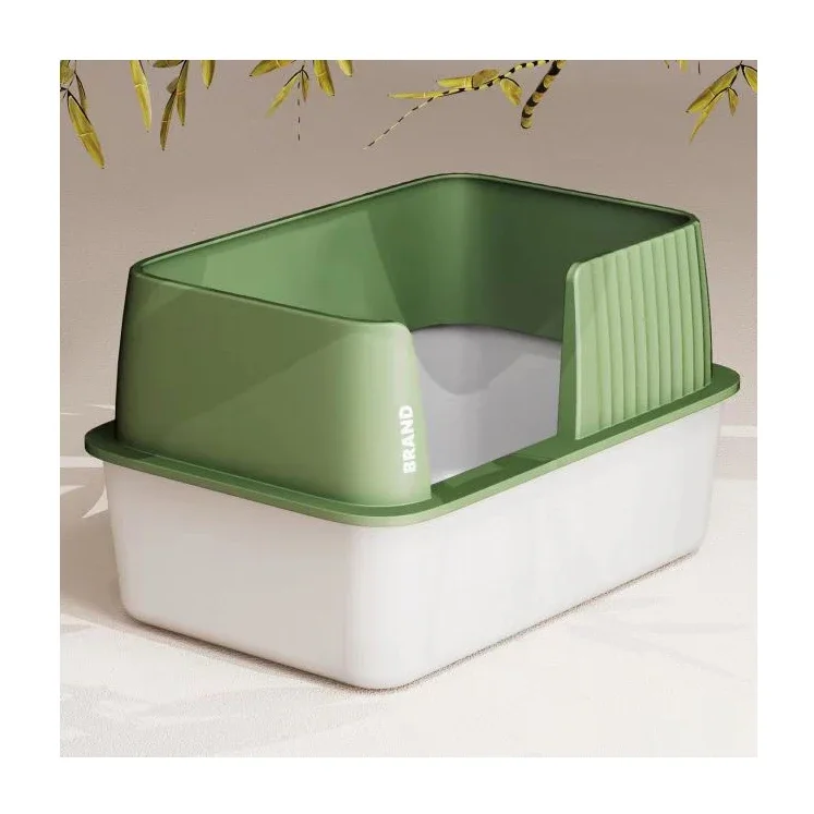 

z Semi Enclosed Stainless Steel Litter Box Easy My Color Lid Easy Cleaning Litter box Design
