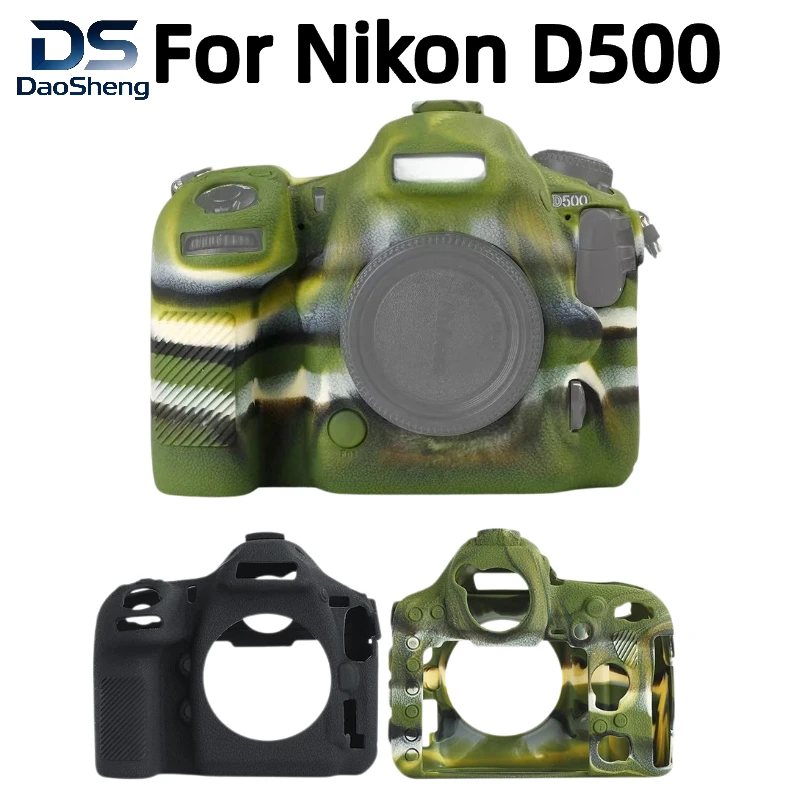 Silicone Armor Skin Case Camera Bag Body Cover For Nikon D500 Anti-drop Rubber Soft Silicone case +1 PCS Free Cleaning Pen