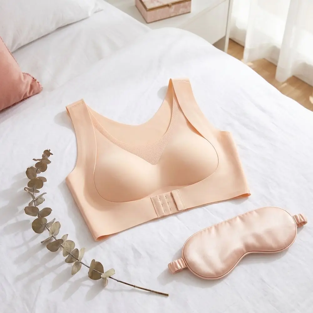 Front Closure Posture Corrector Bra Cross Back 2 in 1 Wireless Underwear Shockproof Push Up Seamless Bra Correct Body Shape