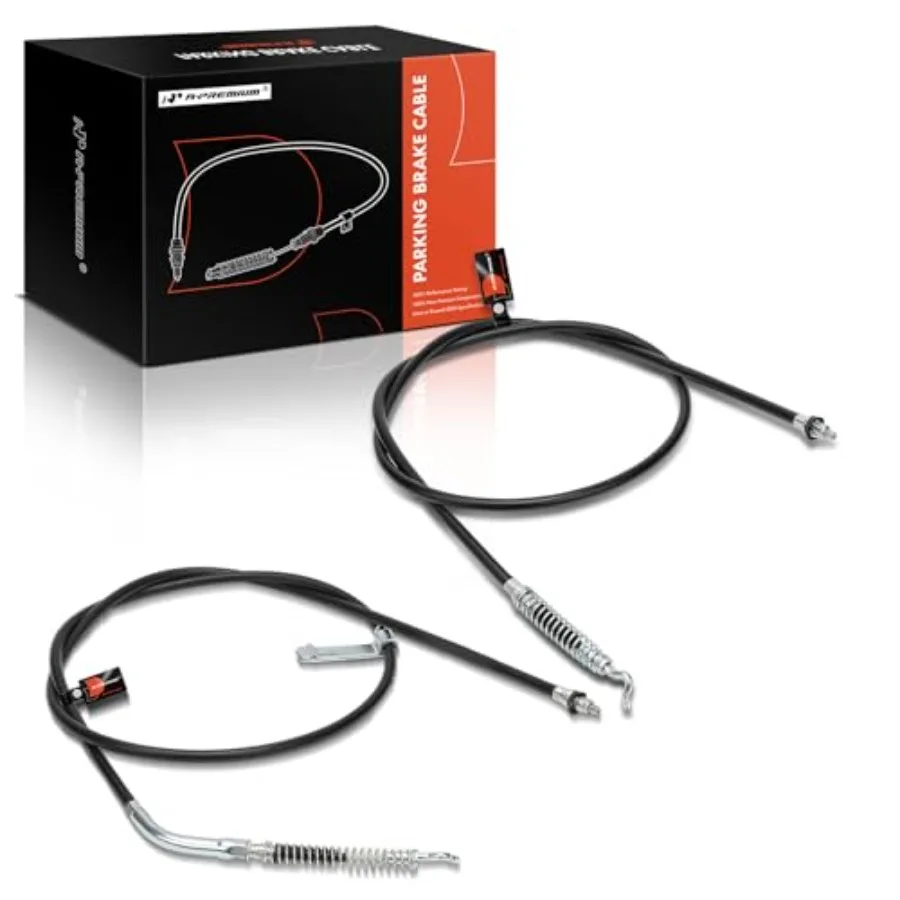 

Rear Driver and Passenger Side Parking Brake Cable Assembly Compatible with Models: F-250 er Duty, F-350 er Duty, 2000-2004, 2-