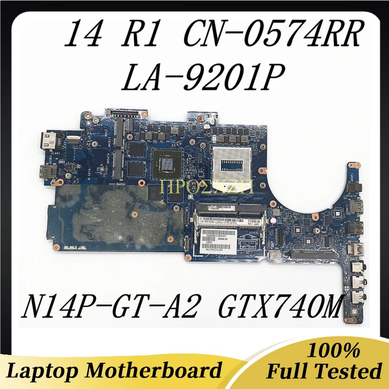 CN-0574RR 0574RR 574RR Mainboard For DELL 14 R1 Laptop Motherboard LA-9201P With N14P-GT-A2 GTX740M GPU HM87 100% Working Well