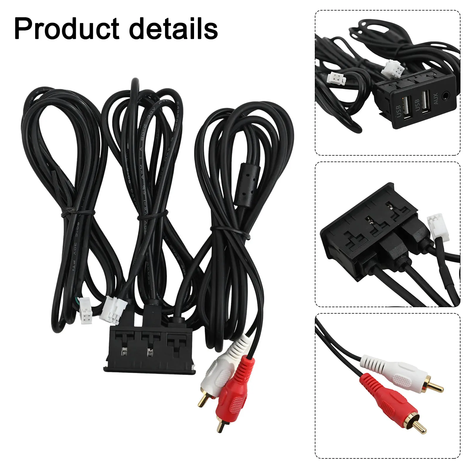 Car Dashboard Socket Car Dash Mount USB Car Dash Mount USB+TYPE-C Port Panel Interface Extension 145cm Cable Adapter Car Parts