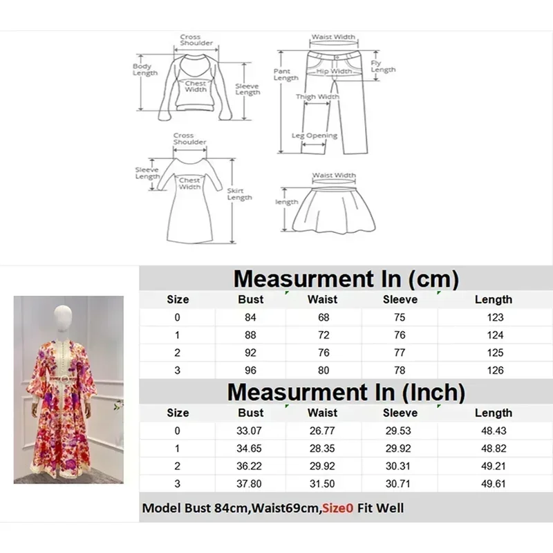 2023 Top Quality Latest Collection Spring Autumn Pink Floral Printing Hook Flower Hollow Patchwork Midi Dress for Women