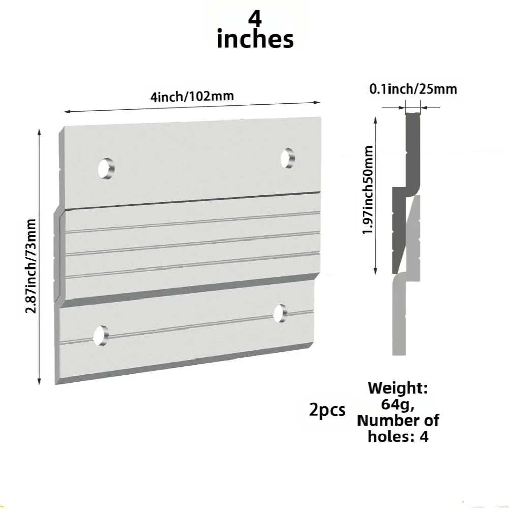 2Pack For French Z Cleat Wall Mount Hangers with 80 Pounds Load Capacity for Secure and Flush Installation of Wall Items