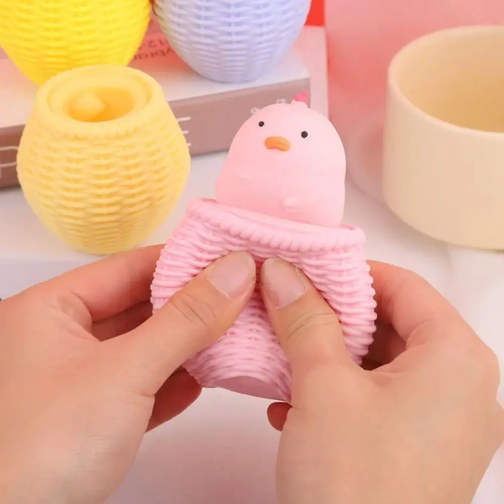 New Strange Chicken Cage Cup Cute Pet Pinch Music Squeeze Vent Lovely Chicken Toy Reliever Toys