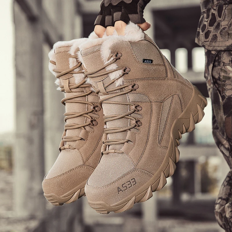 winter-men's-boots-plush-warm-military-tactical-boots-outdoor-noon-slip-hiking-shoes-winter-high-top-cotton-shoes-men-snow-boots