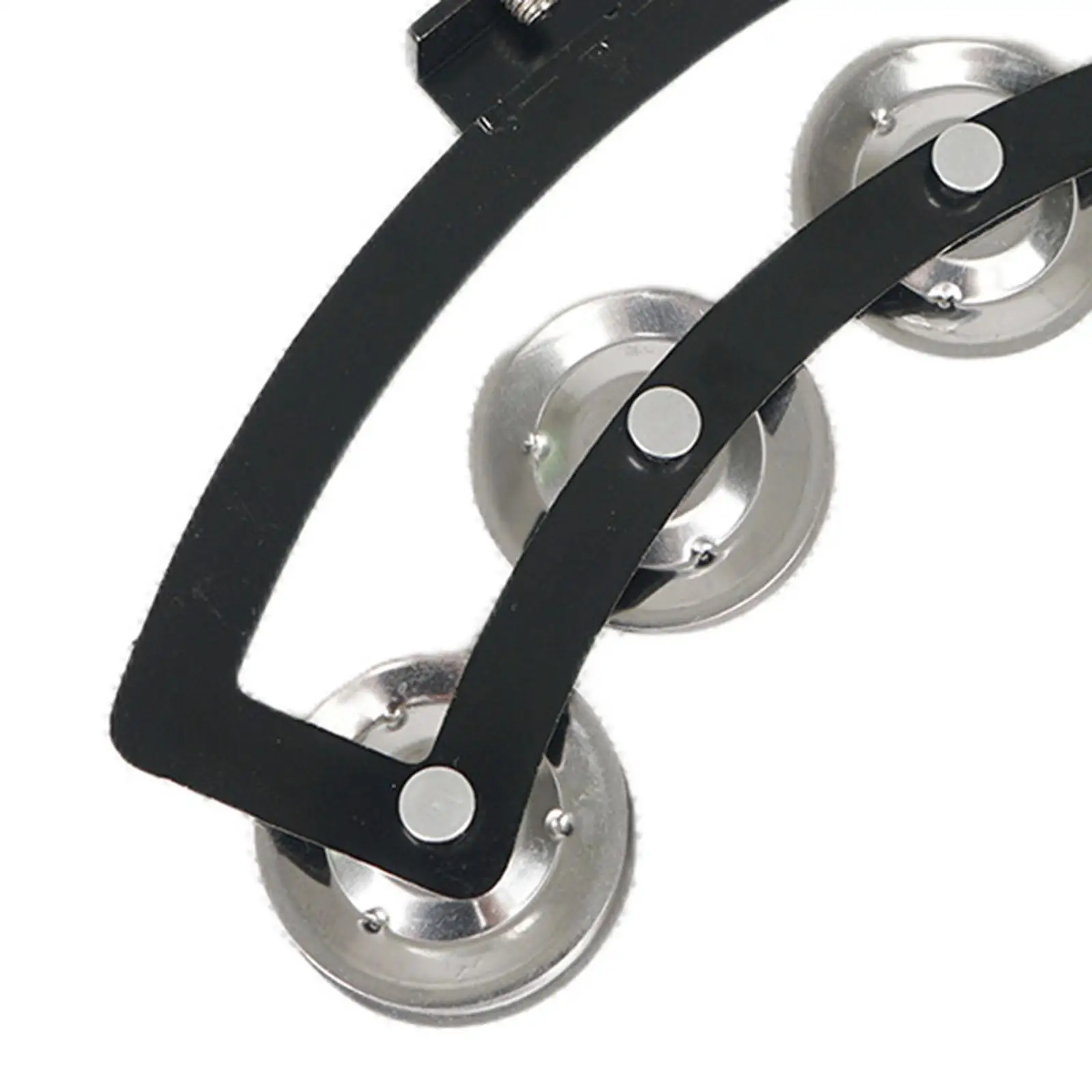 Cymbal Hi Hat Tambourine Shaker with Mounting Bracket Easily Mountable Hand Bell Rattle for Concert Adults KTV Party Ensemble