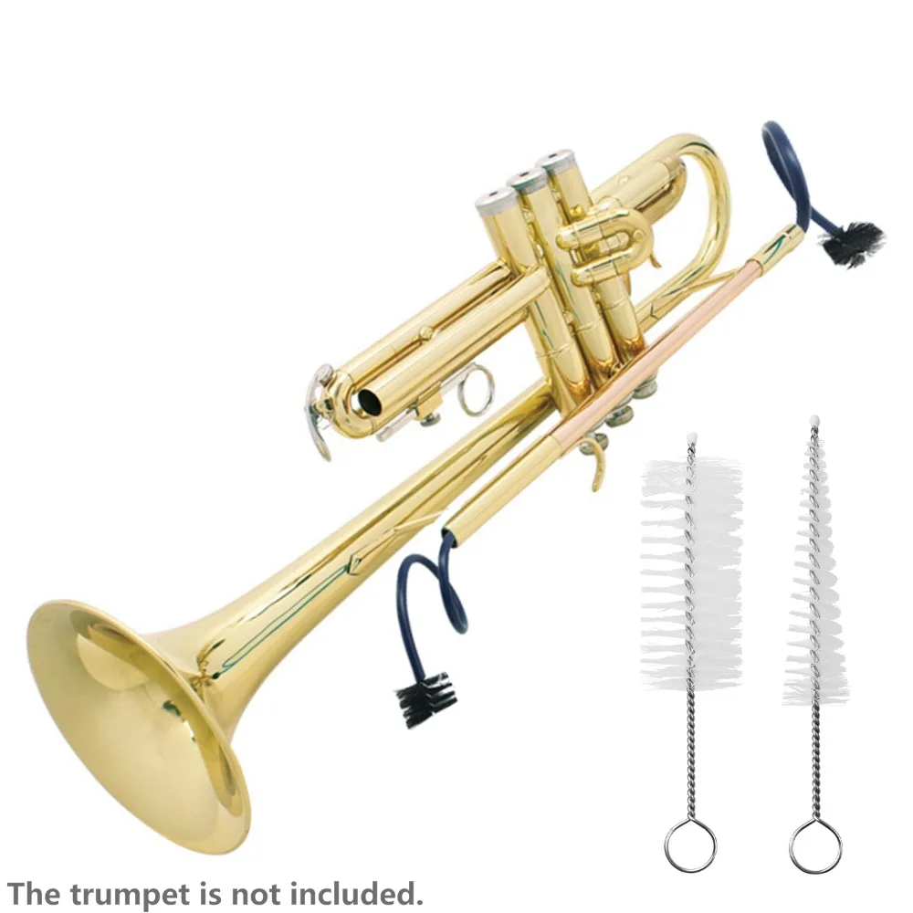 Flexible Cleaning Brushes Trumpet Cleaning Kit Mouthpiece Brush Blue Musical Instrument Maintenance Cleaning Accessory Band Use