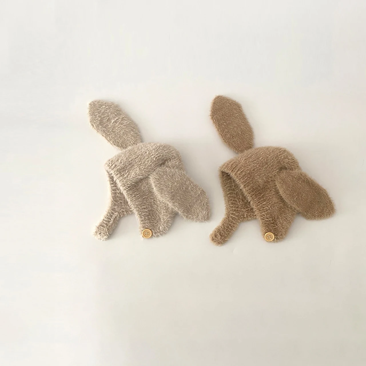 Cappello invernale con paraorecchie per bambini Simpatico orecchio di coniglio Peluche Infantile Ragazzo Ragazza Berretto Tinta unita Bambino Bambini Caldo Protezione per le orecchie Beanie Cofano