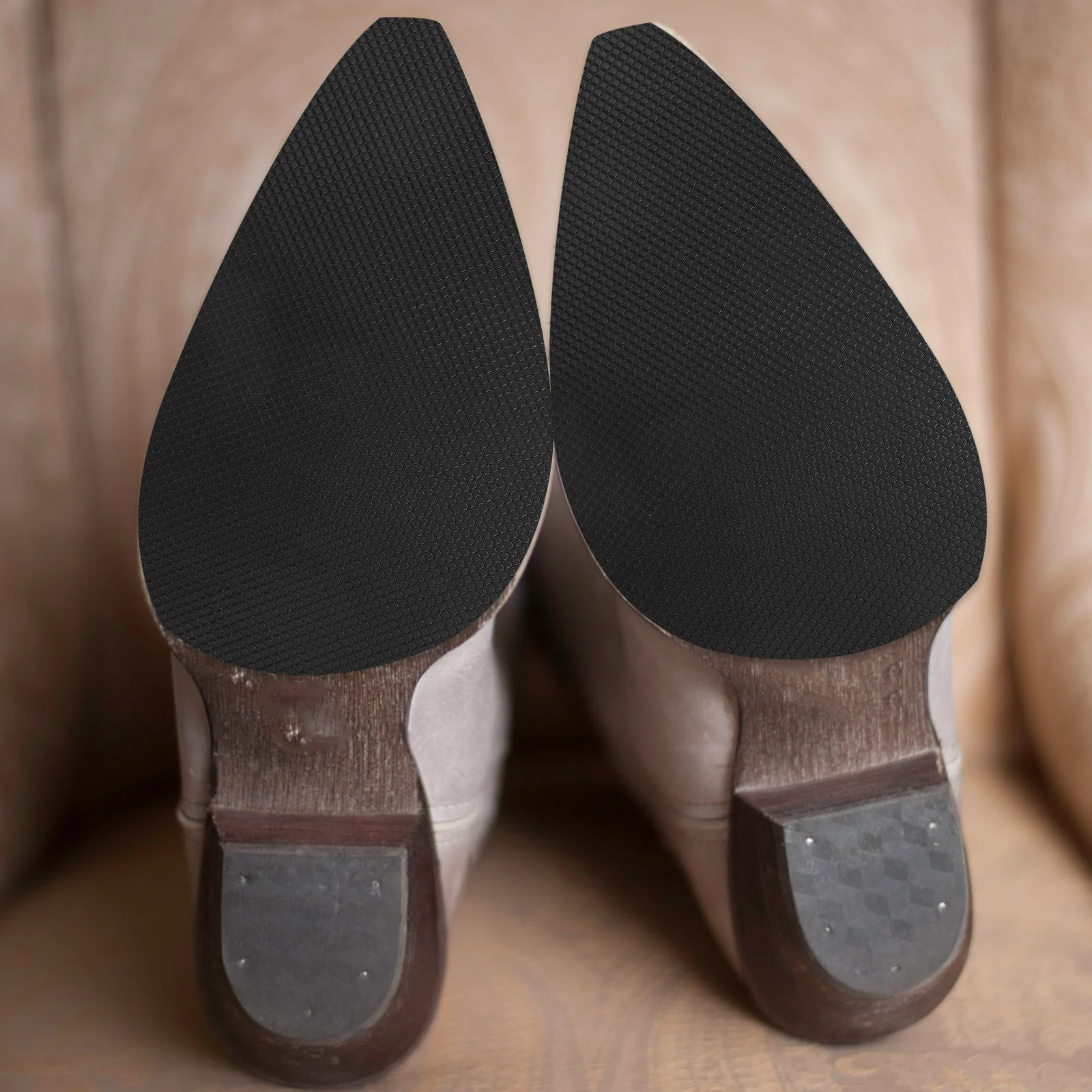 

2 pcs Shoe Black Self Adhesive Anti Slip Pads Rubber Bottom Replacement Sheets For Sneakers High