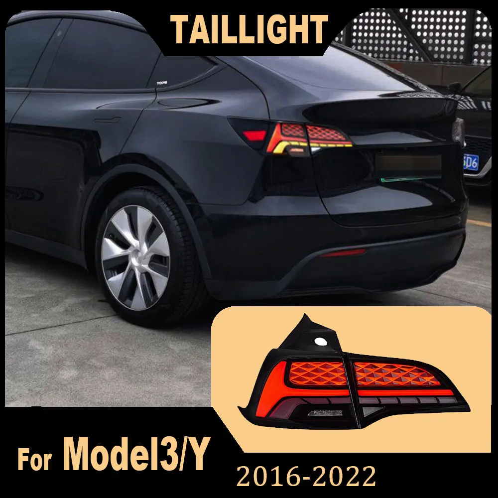 

Starry Sky Tail Lights For Tesla Model3 ModelY 2019-2022 Brake Reverse Tail Lamp Dynamic Turn Signal Light Tail Lamp Assembly