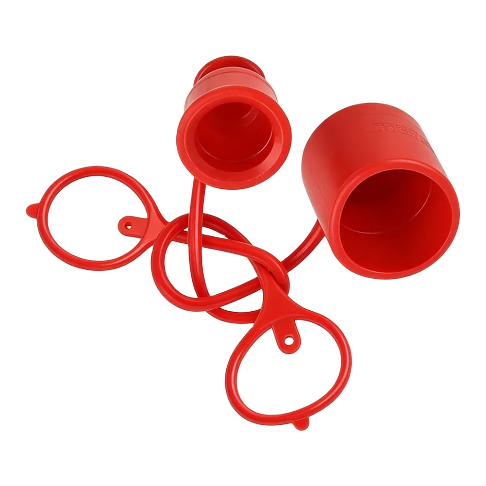 2Sets Flat Hydraulic Coupler Dust Covers Hydraulic Quick Connector Rubber Dust Cap For Skid Steer Loaders Attachments