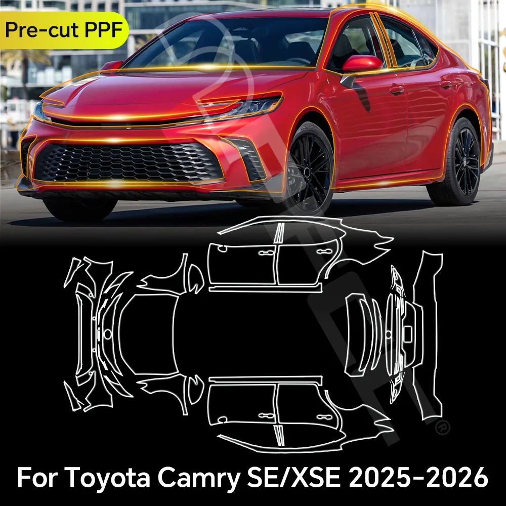 

For Toyota Camry SE XSE 2025 2026 TPU Paint Protection Film Clear Bra Car Body Anti-Scratch Pre-cut PPF Resistant Invisible Kit