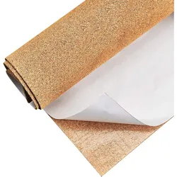 2mm Thick Adhesive Cork Roll Liner 12x24 Inch Insulation Cork Roll for Bulletin Board Coasters Door Signs and Floor Wall Decor
