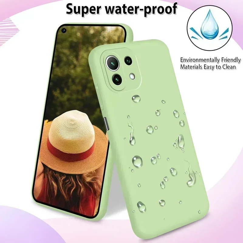 Fundas Silicone Phone Case For Xiaomi Mi 11 lite Matte TPU Case for Xiaomi Mi11 lite NE 5G Soft Back Cover Case