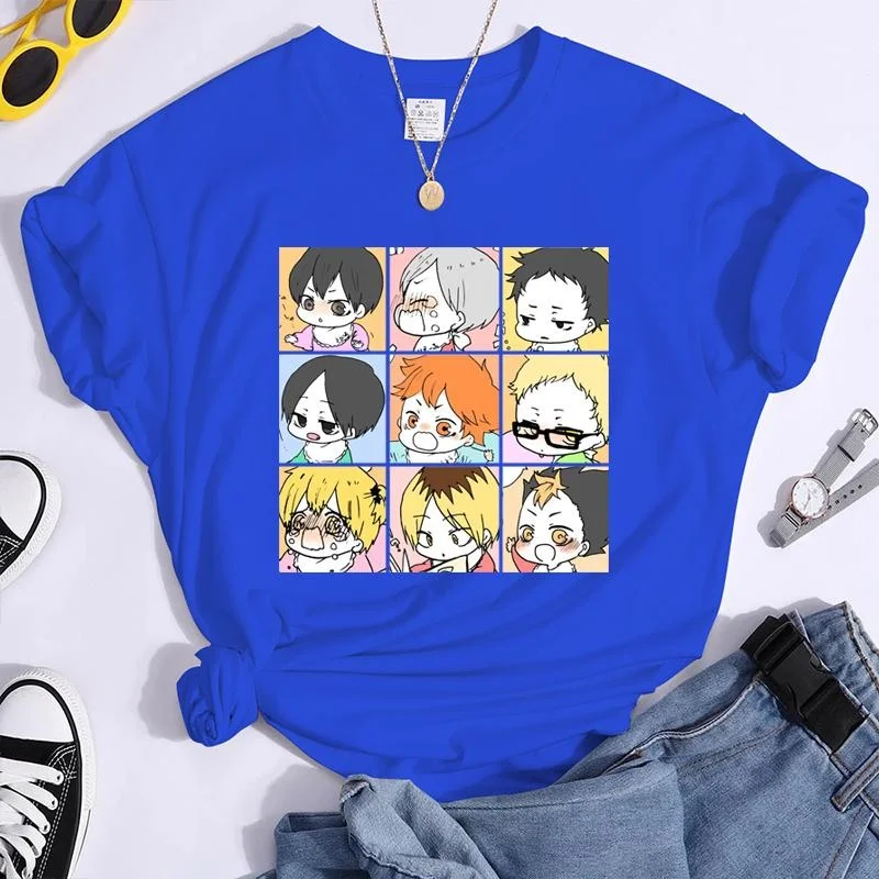 Nuova maglietta con stampa grafica donna estate Casual girocollo manica corta Tees Streetwear Fashion Anime Harajuku T-Shirt