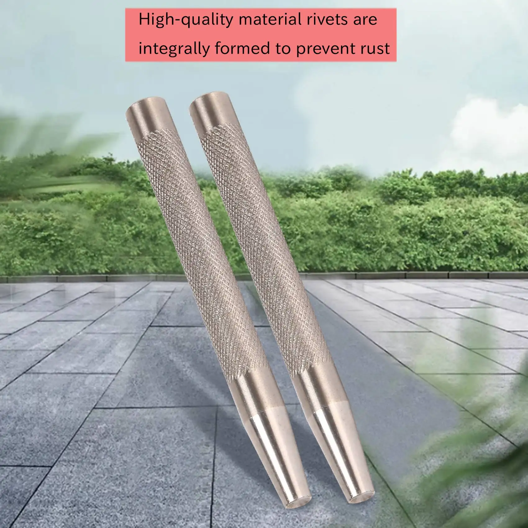 

20Pack Copper Rivets And Burrs (14Mm And 19Mm) With 2Pcs Punch Rivet Tool For Belts, Bags, Collars, Leather-Crafting