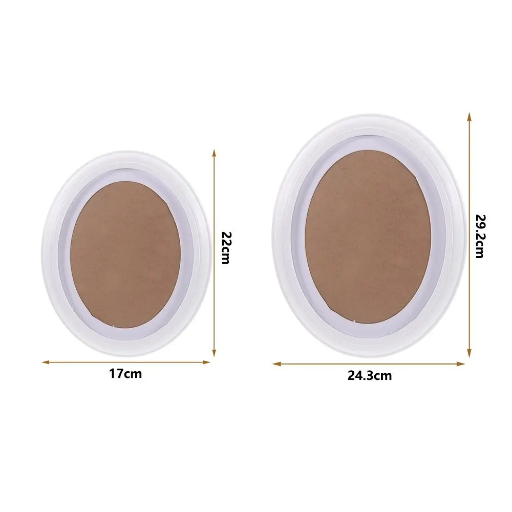 Classic Solid Wood Oval Picture Frame, Wall Mounted
