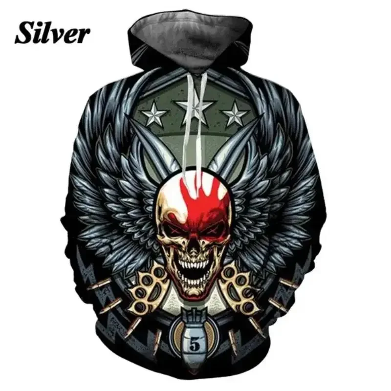 الرجال والنساء خمسة أصابع الموت لكمة هوديس ثلاثية الأبعاد الطباعة عادية الخريف الشتاء بلوزات الهيب هوب روك هوديي #3