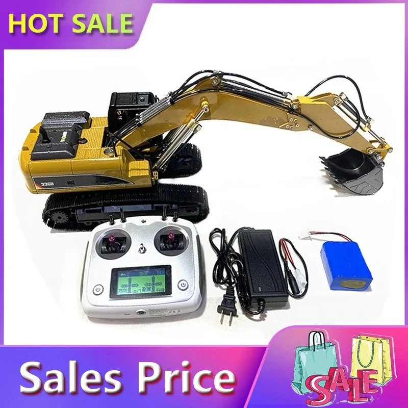 Full Metal 1/18RC Remote Control Hydraulic Excavator Model Empty Machine Modification Simulation Engineering Vehicle