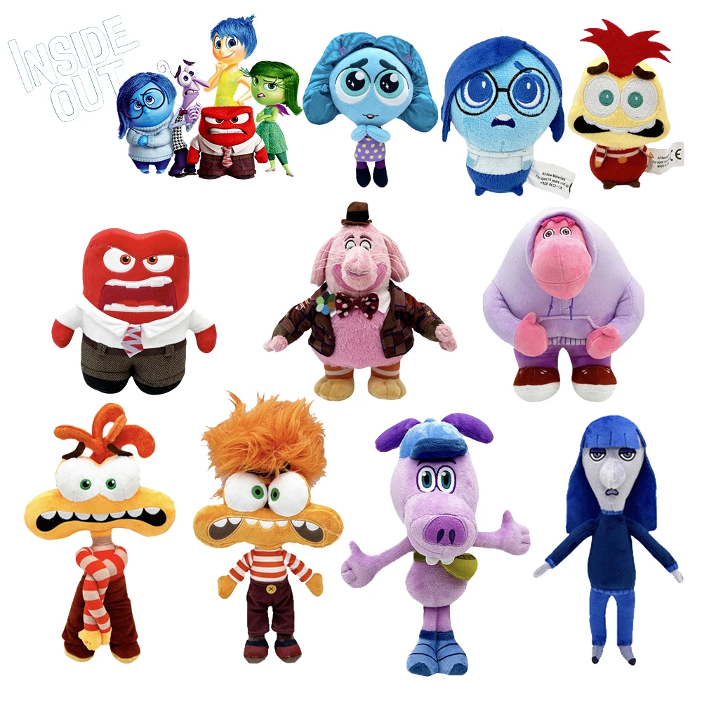 

Original Inside Out 2 Plush Anxiety Ennui Embarrassment Toys Plushie Stuffed Dolls Cute Toys Room Decoration Birthday Kids Gifts