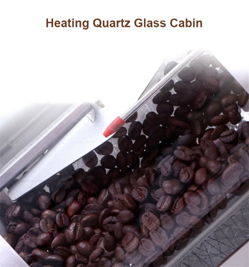 with Silver Skin Extractor Small Coffee Bean Roasting Machine Home Use Professional Coffee Roaster Coffee Bean Baker 400g