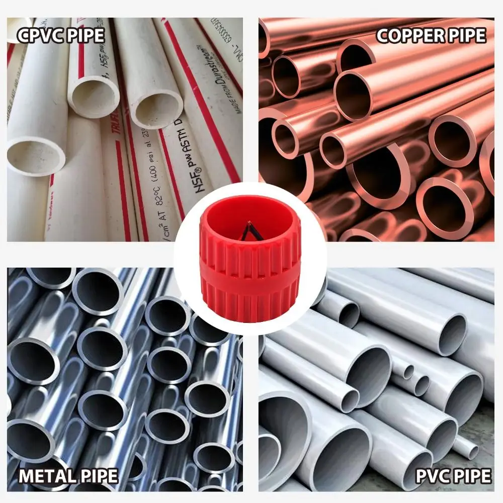 

Anti-slip design Pipe Reamer Easy edge trimming Smooth rotation Deburring Tools Available on both sides Trimming with burrs