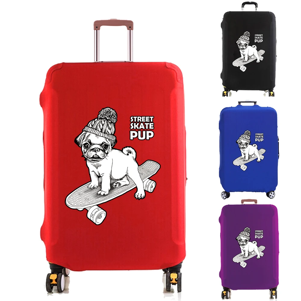 Luggage Cover Suitcase Protector Elasticity Sliding Dog Printing Scratch Resistant Case Dust Cover for 18-32 Inch Travel Trolley