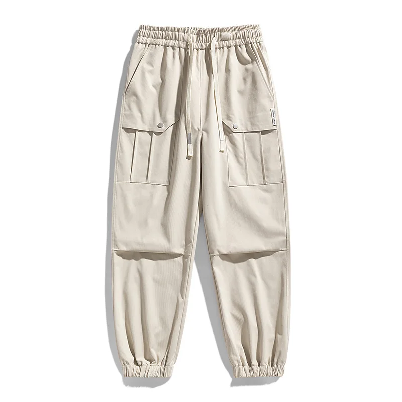 طويل تنفس الرياضة بانت الرجال ربيع الخريف جديد Sweatpant موضة الصلبة سلسلة يغطي الرجل عالية مرونة فضفاضة نشط عداء ببطء بنطلون