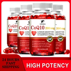 200 MG CoQ10 Capsules, Active CoQ10 Ubiquinol Supplement for Antioxidant, Heart, Brain & Cellular Energy-Productio